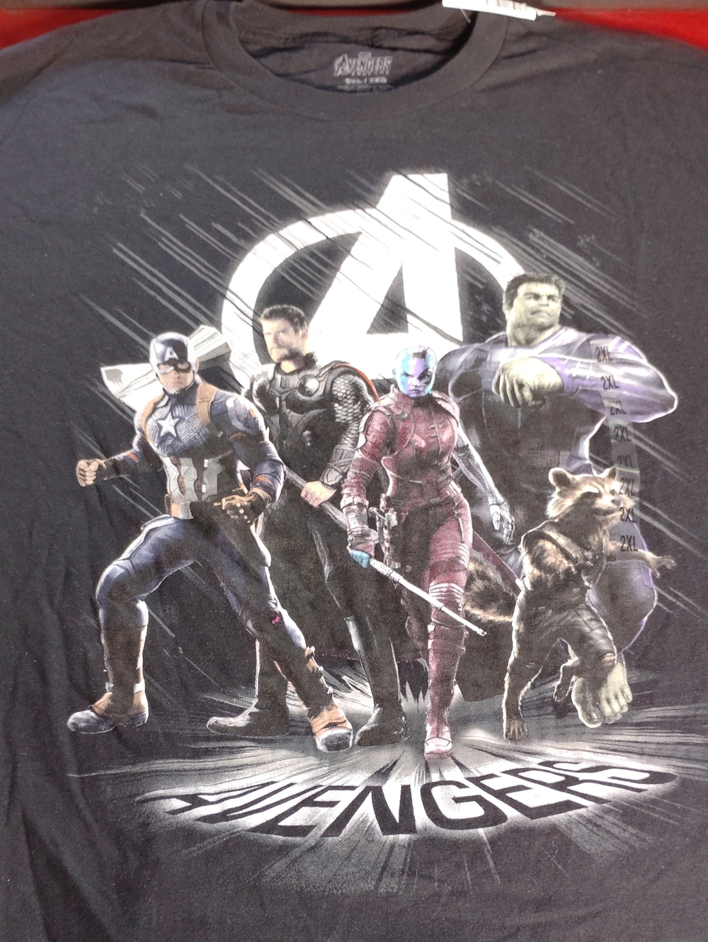 Marvel Avengers Endgame Graphic Tee in Black with Multicolor Print